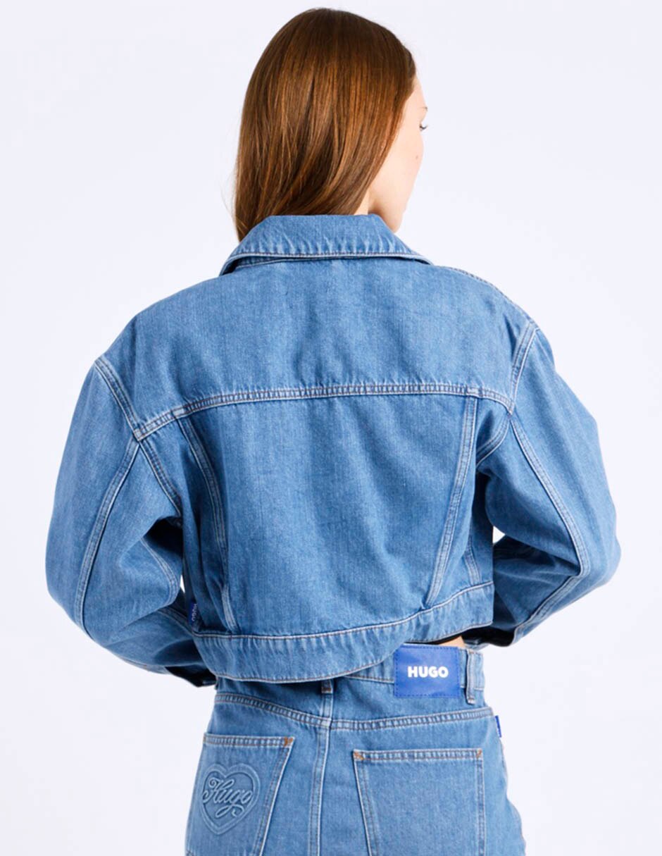 Chamarra denim de mezclilla para mujer 6