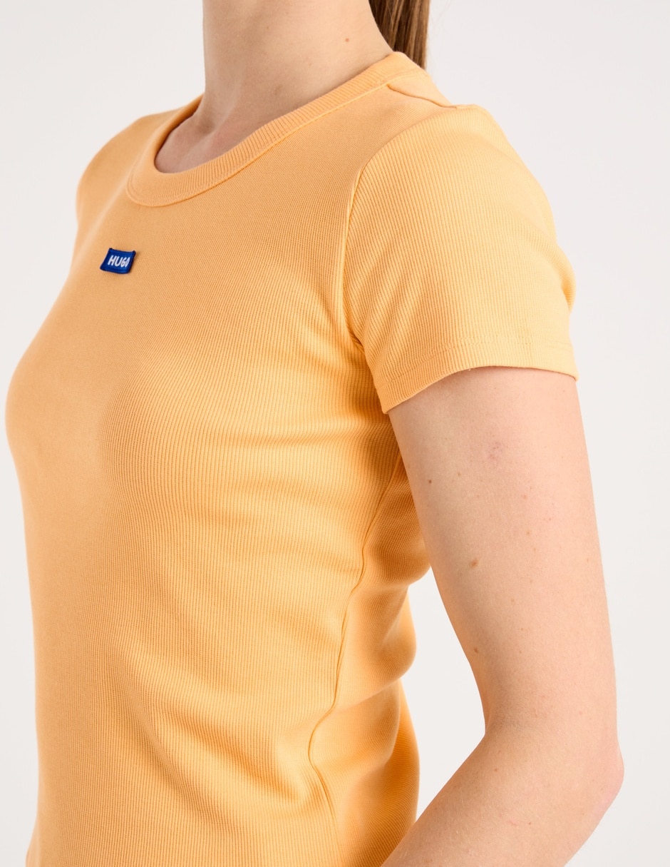 Playera manga corta Hugo Blue cuello redondo para mujer