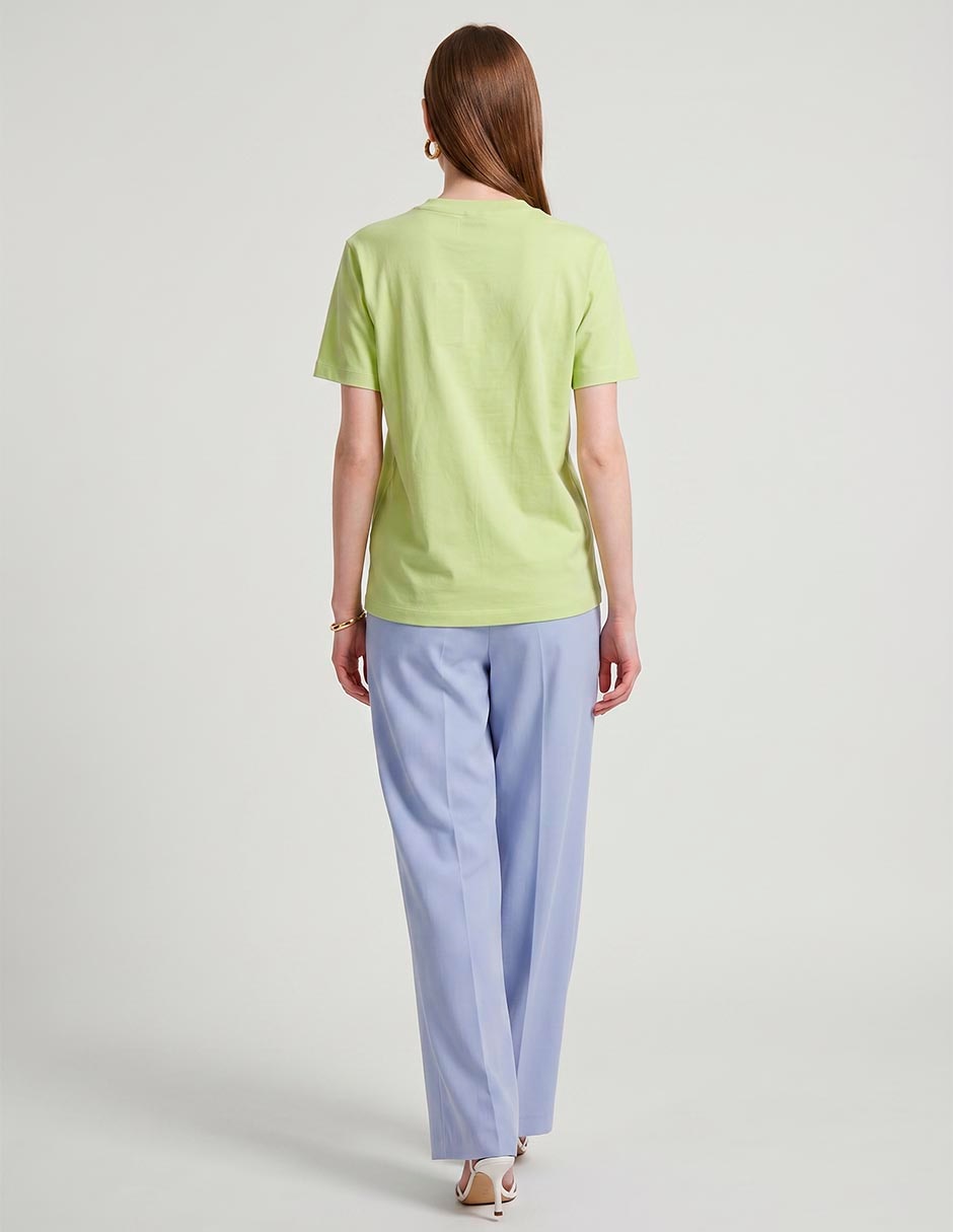 Playera Manga Corta Hugo Blue S26 Cuello Redondo Para Mujer