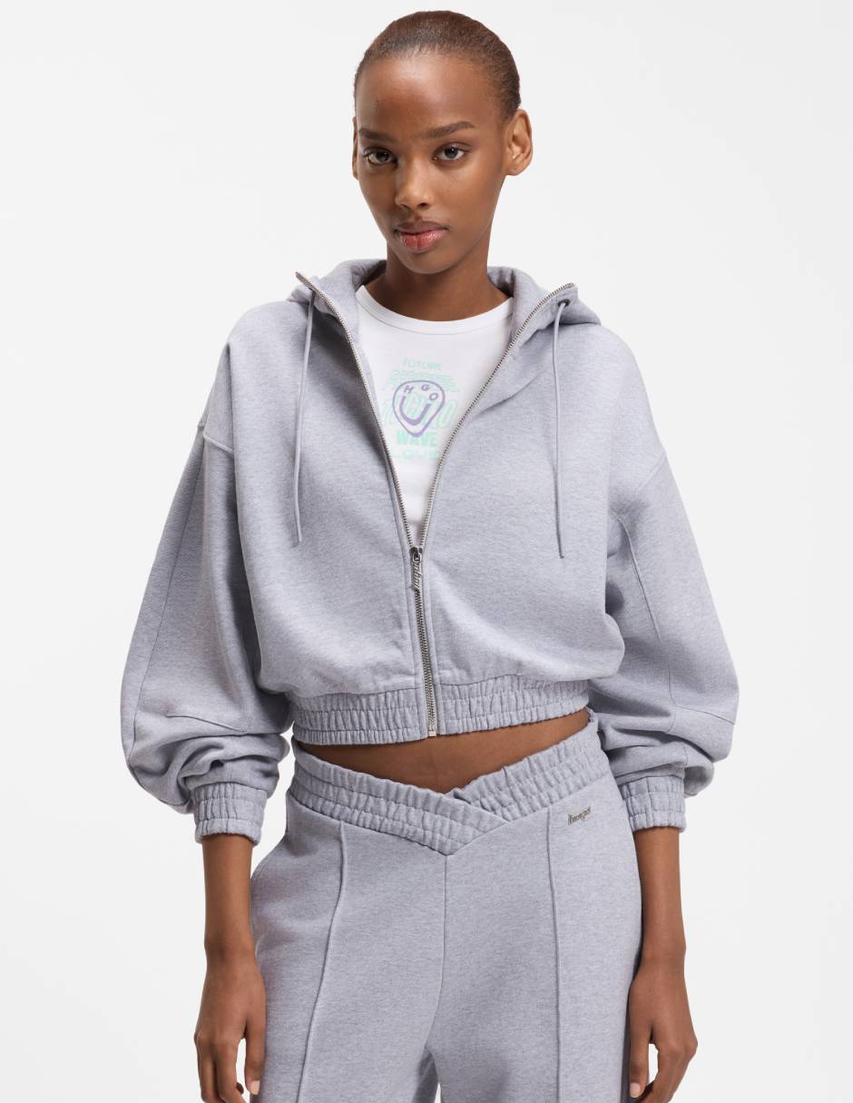 Chamarra casual de algodón para mujer