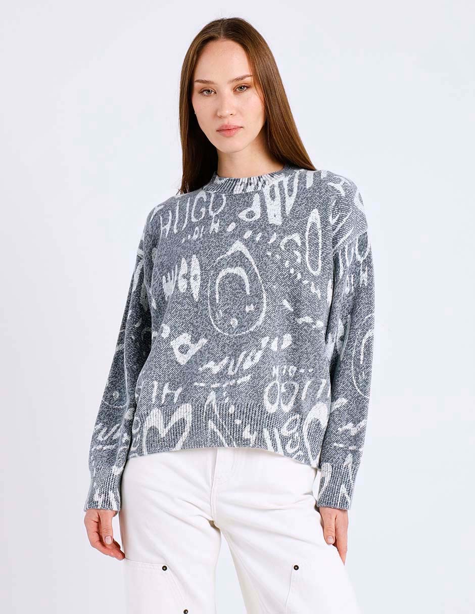 Suéter cuello redondo para mujer
