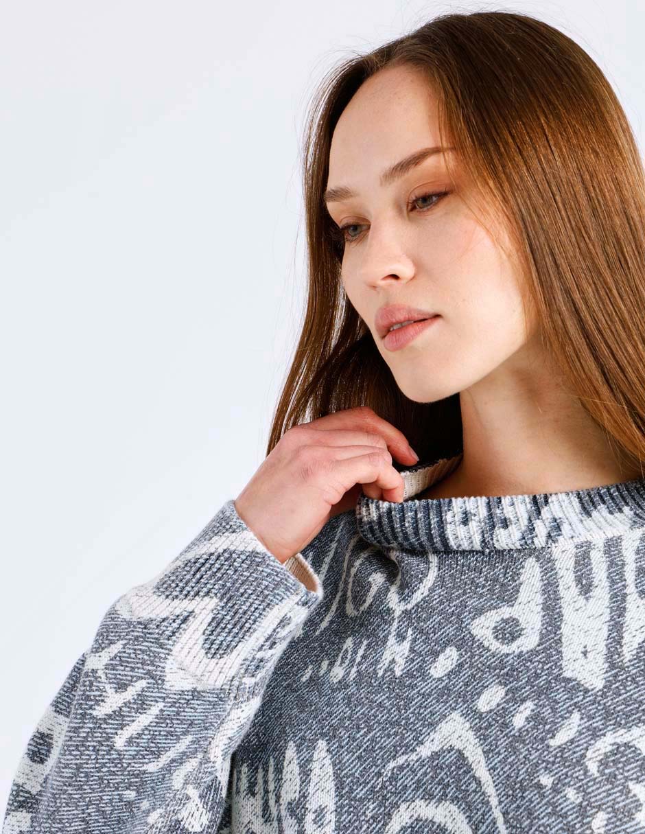 Suéter cuello redondo para mujer 3