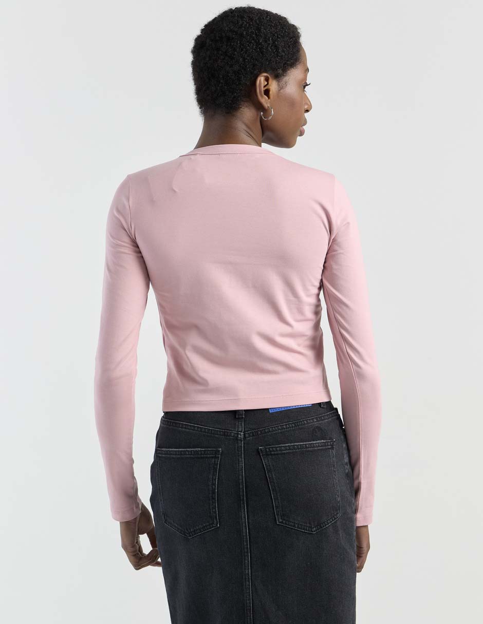 Top Hugo Blue cuello redondo