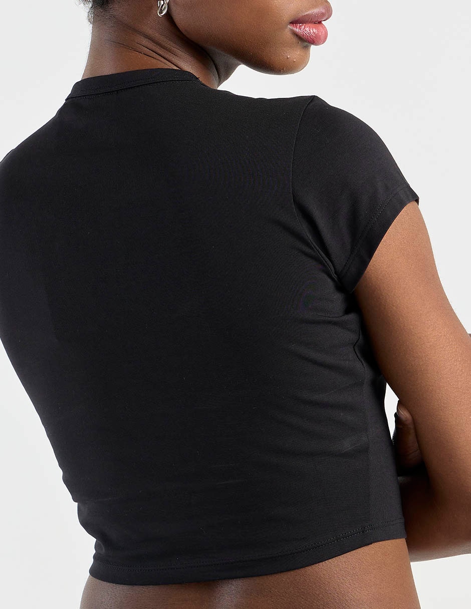 Top Hugo Blue cuello redondo