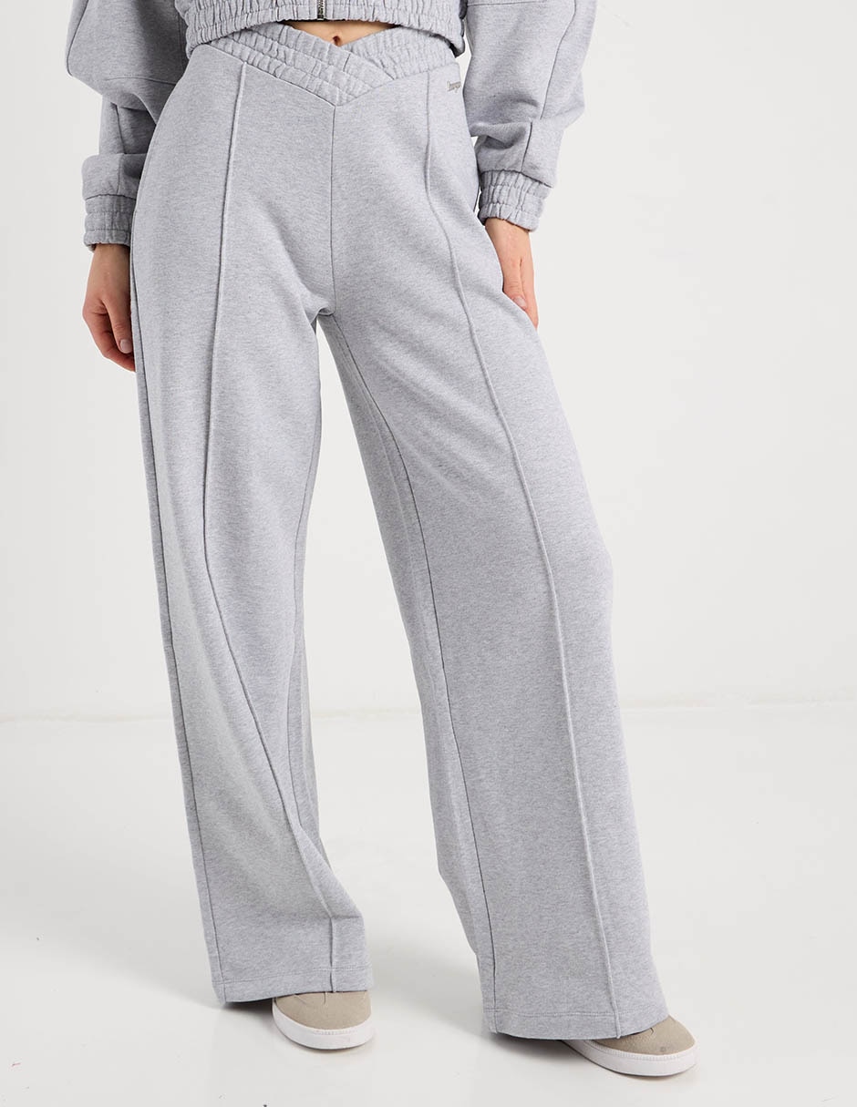 Pants acampanado con elástico para mujer
