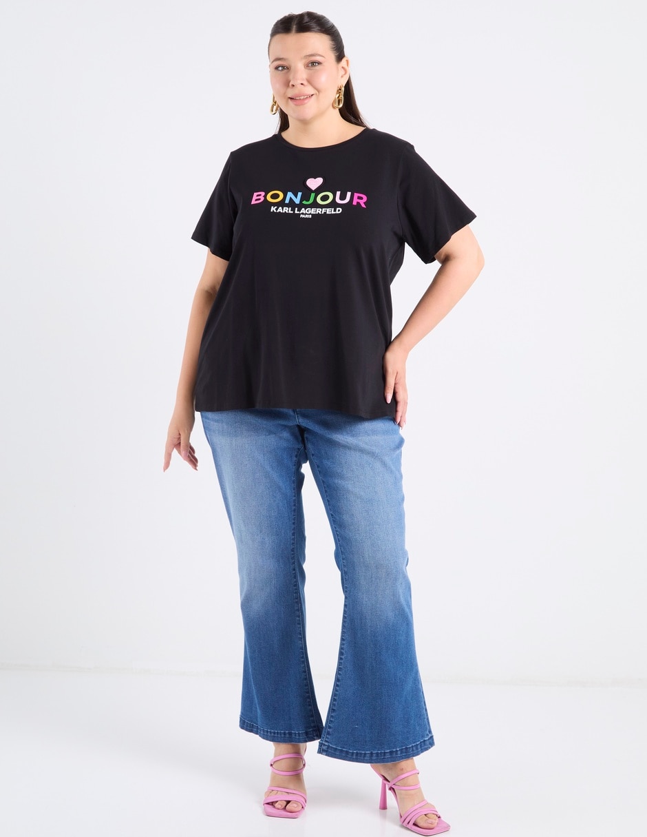 Playera manga corta cuello redondo para mujer 3