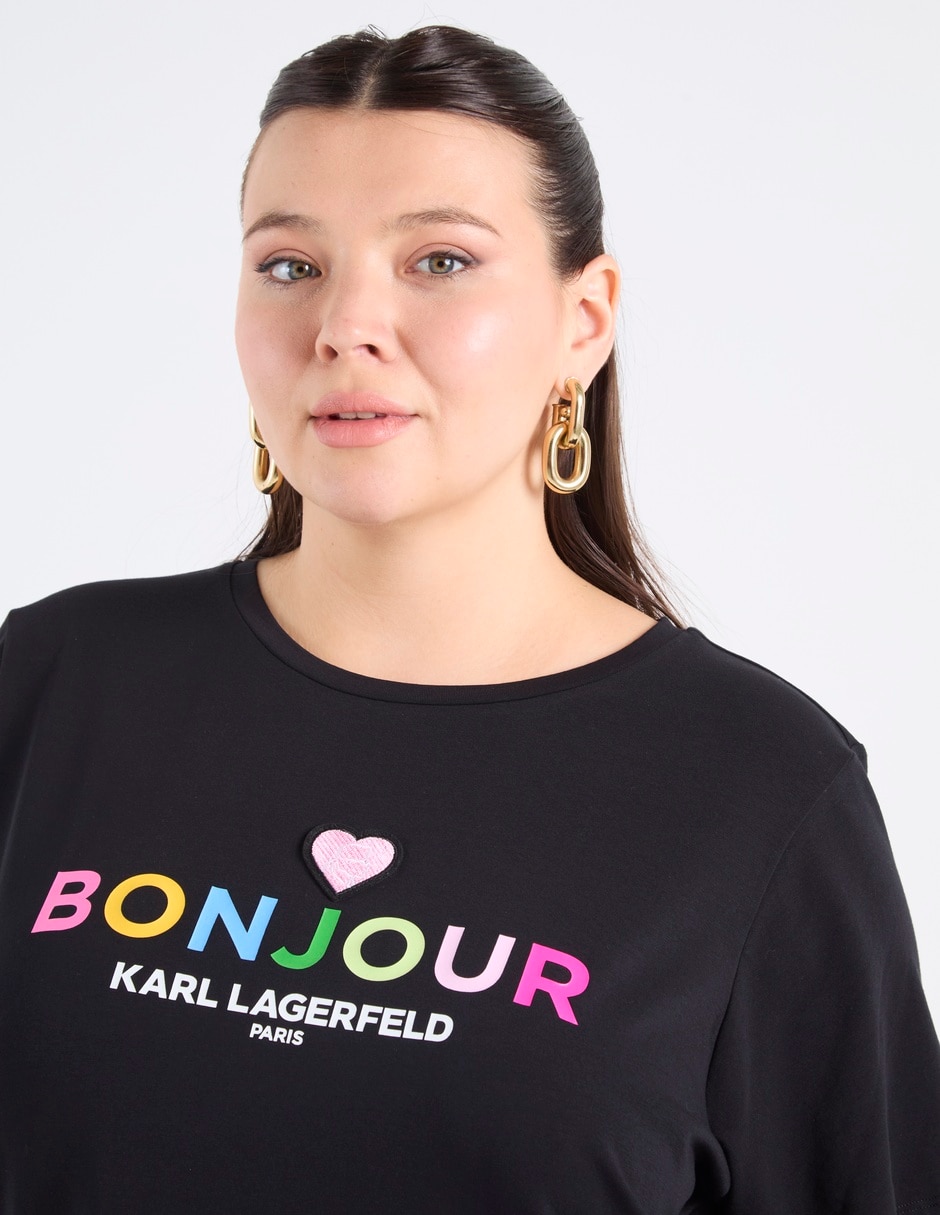 Playera manga corta cuello redondo para mujer 4