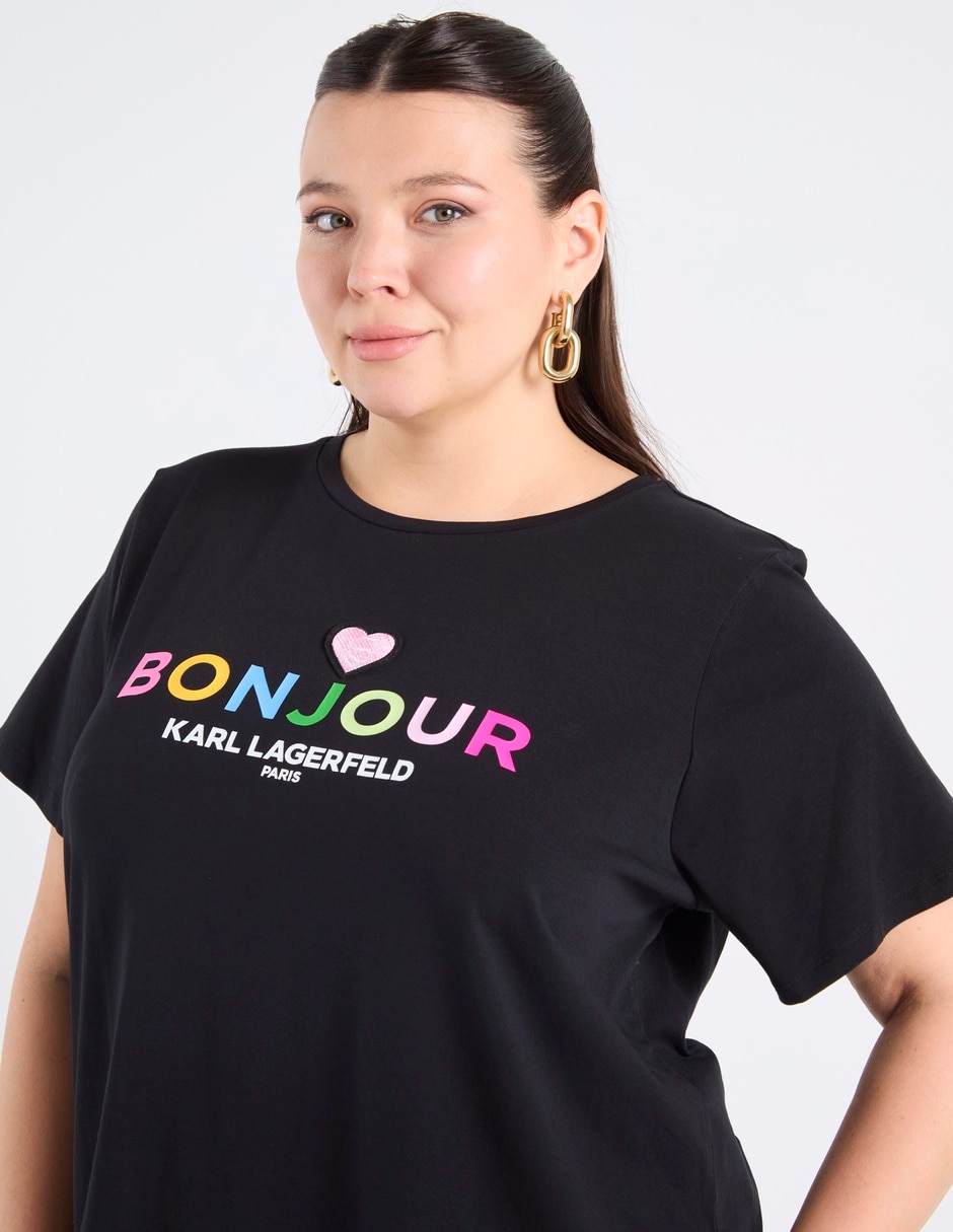Playera manga corta cuello redondo para mujer 5