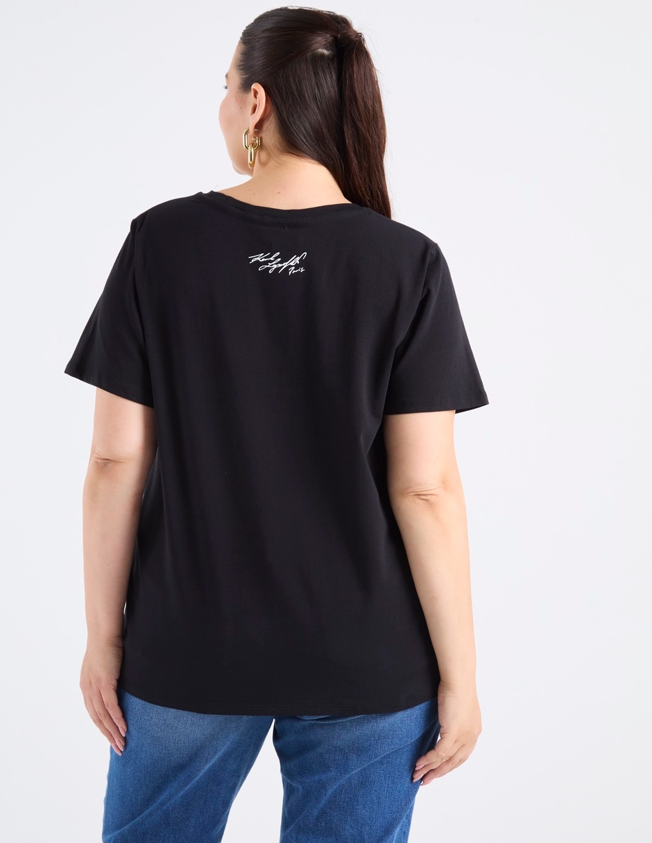 Playera manga corta cuello redondo para mujer 6