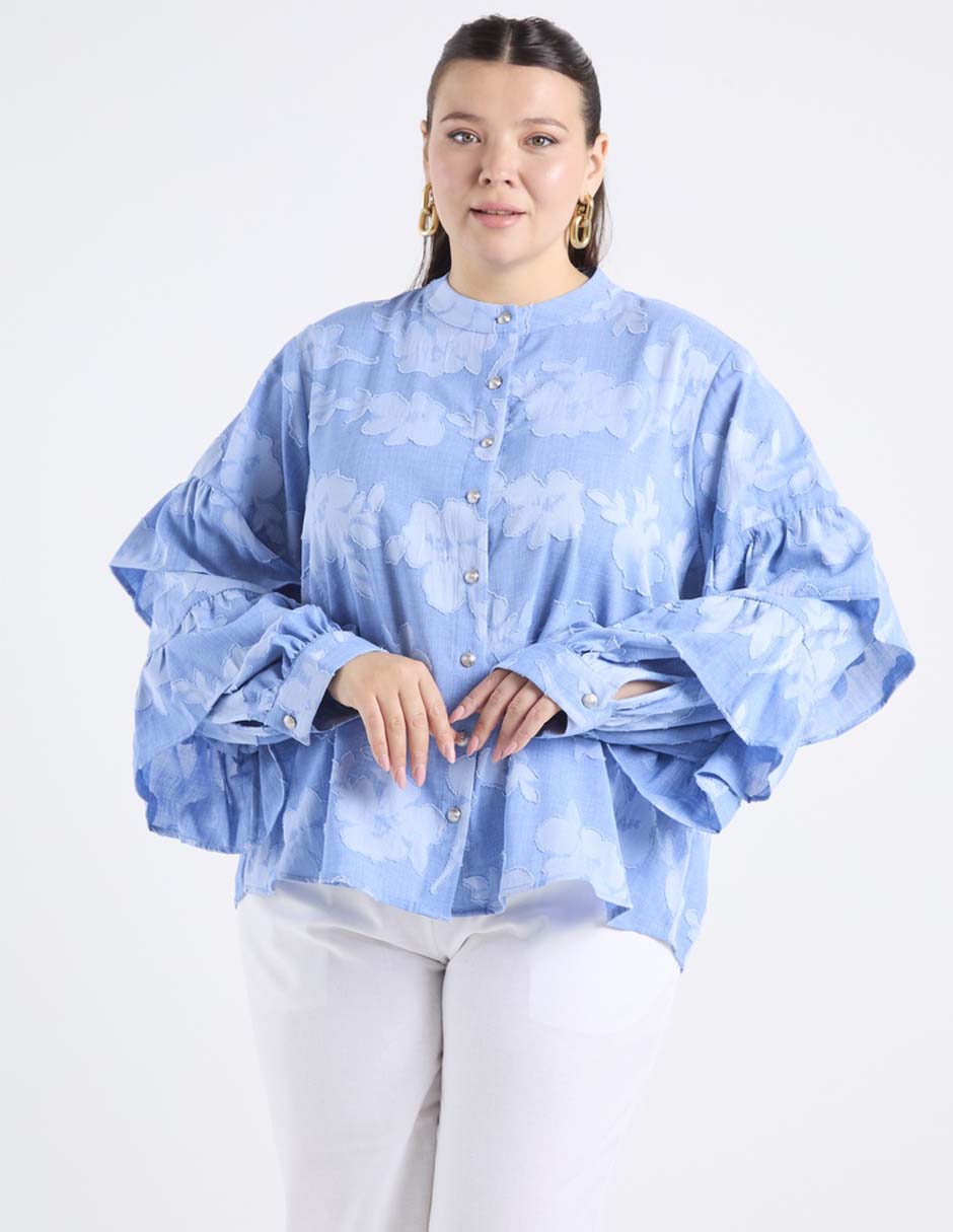 Camisa karl lagerfeld paris manga larga para mujer
