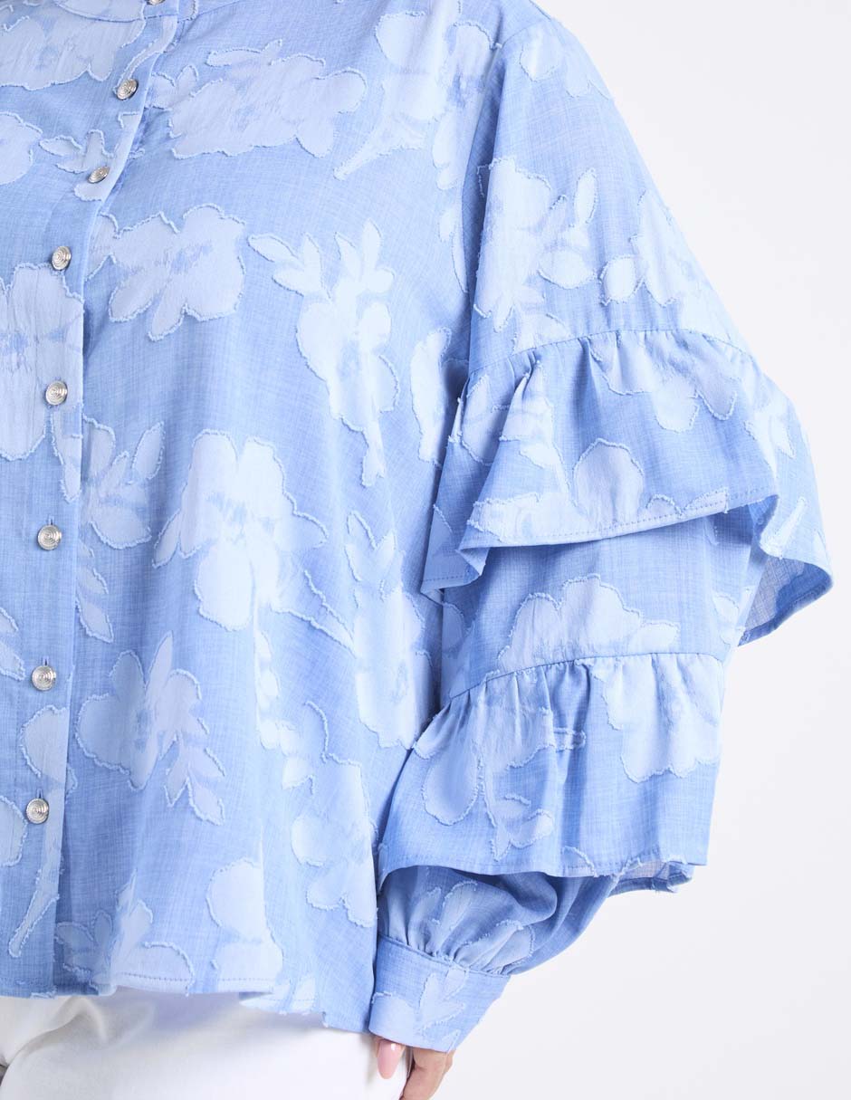 Camisa karl lagerfeld paris manga larga para mujer