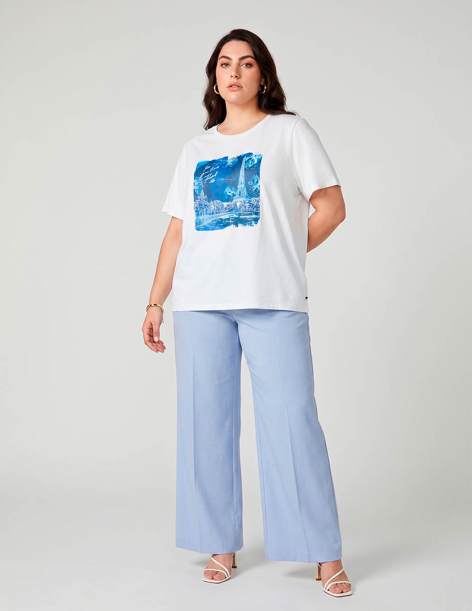 Playera Manga Corta Spring 26 Cuello Redondo Para Mujer