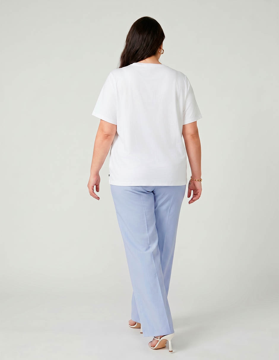 Playera manga corta cuello redondo para mujer 2