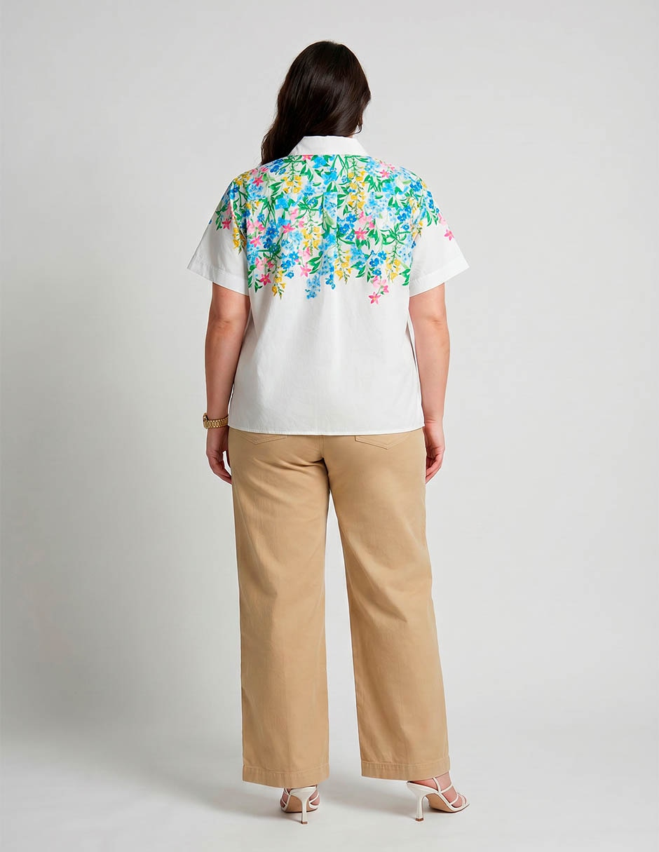 Camisa de algodón manga corta para mujer 2