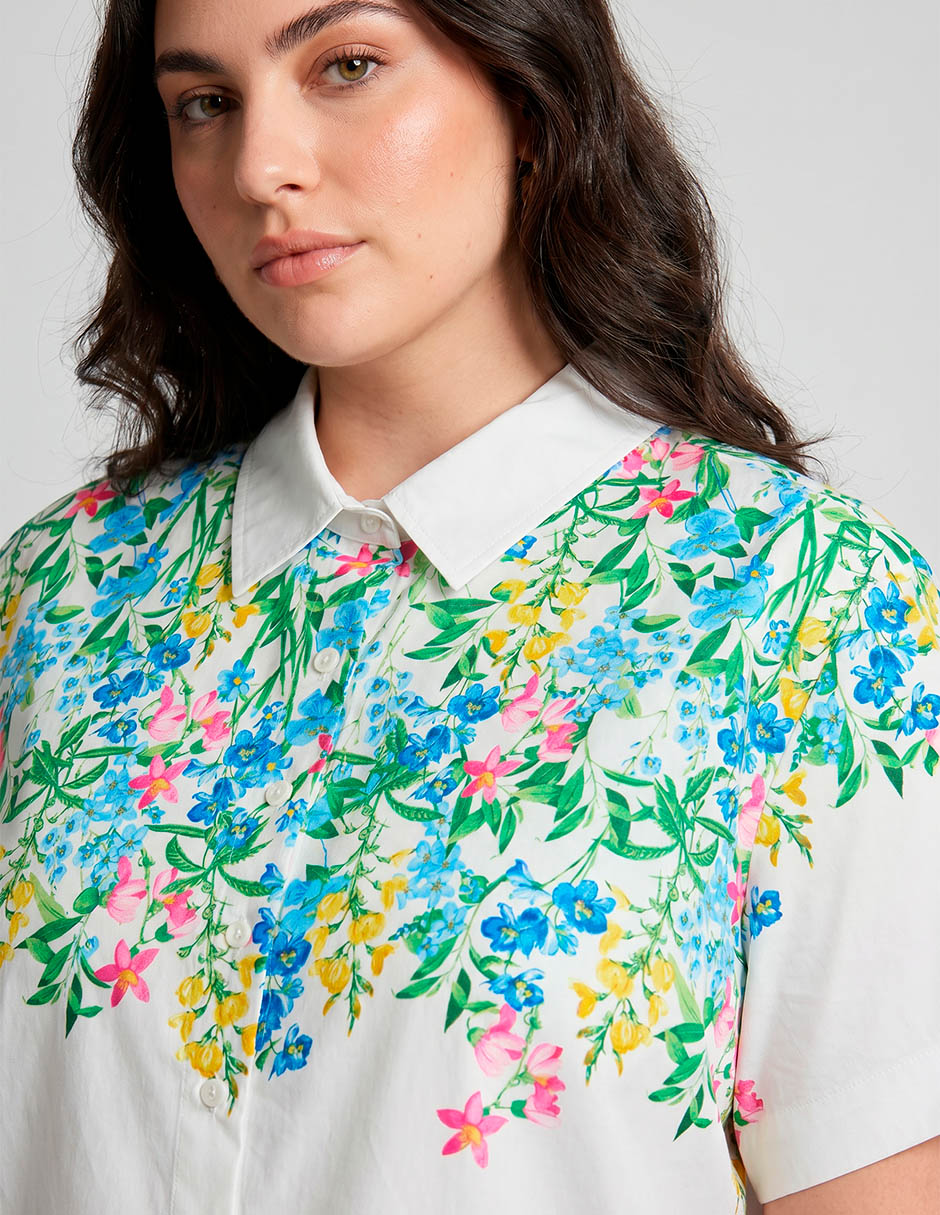 Camisa de algodón manga corta para mujer 3