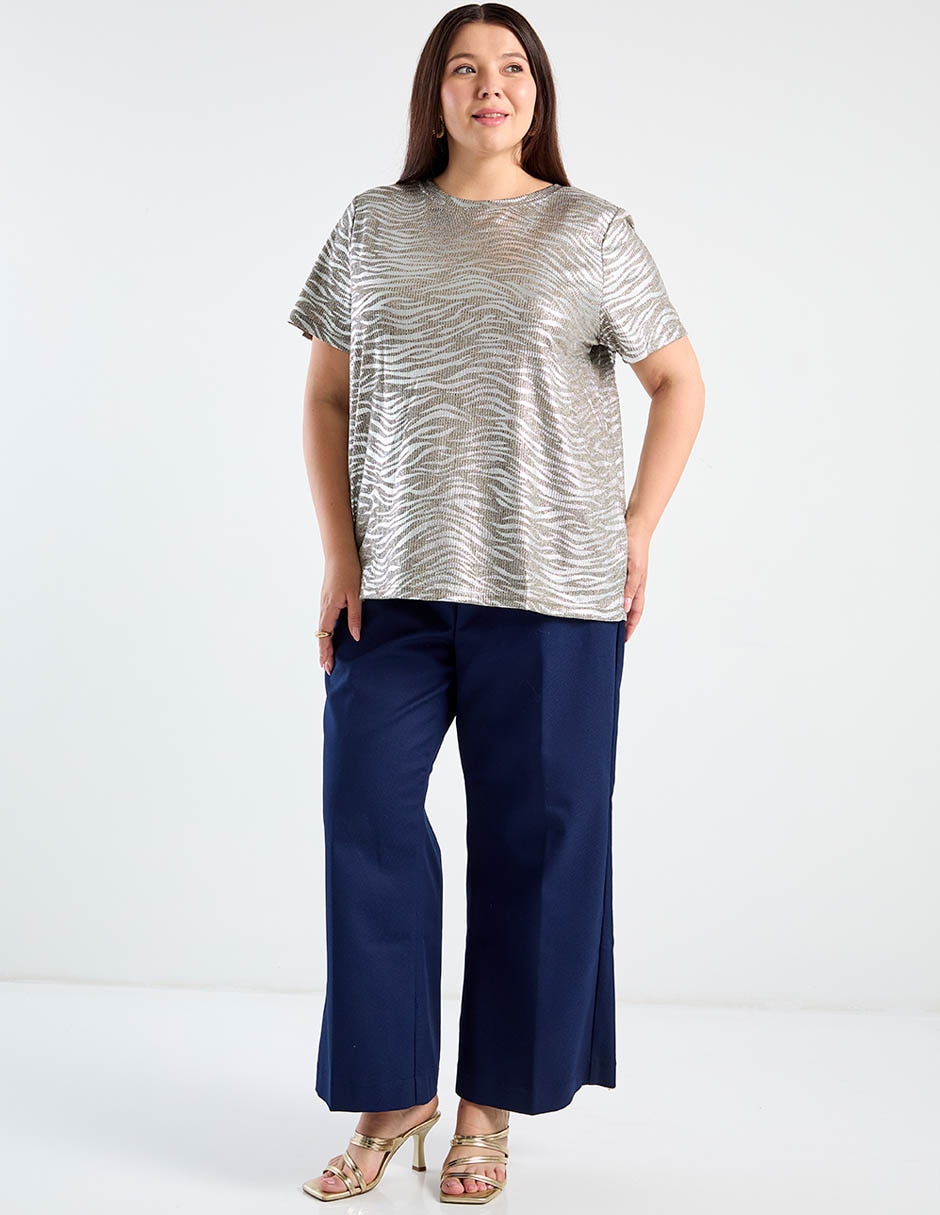 Playera manga corta cuello redondo para mujer 3