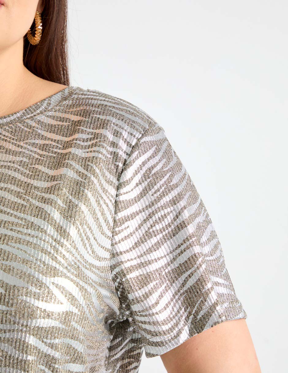Playera manga corta cuello redondo para mujer 4