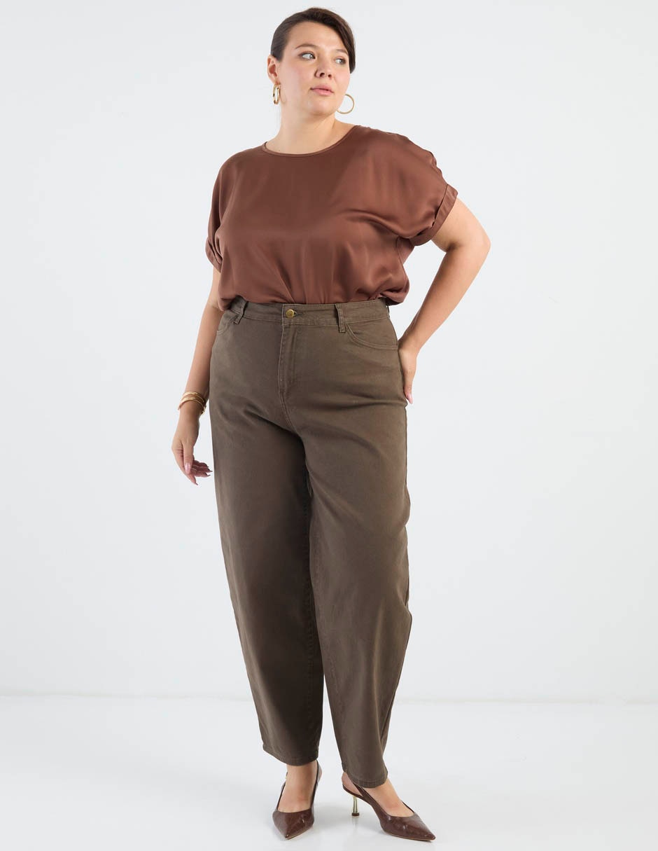 Pantalón regular barrel para mujer 3