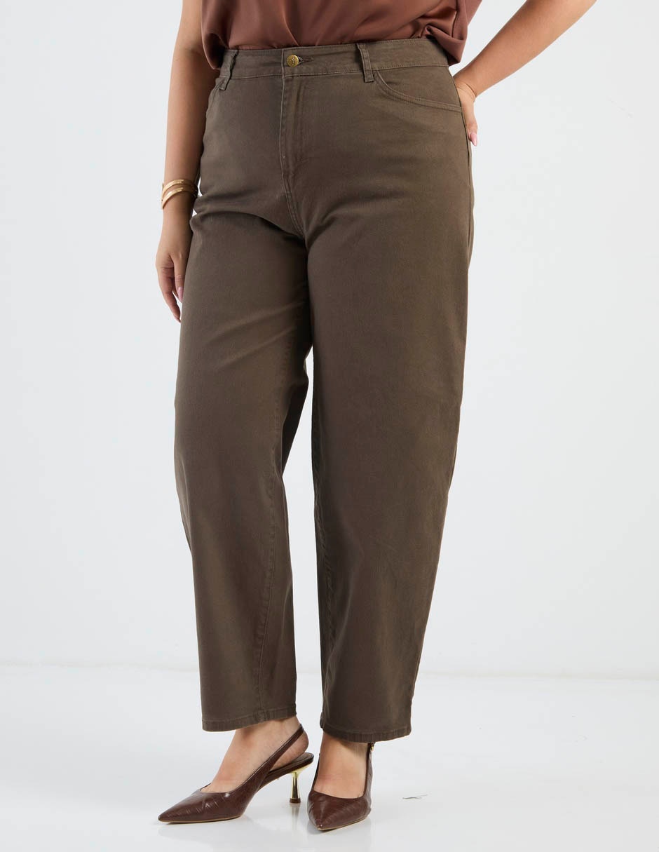 Pantalón regular barrel para mujer