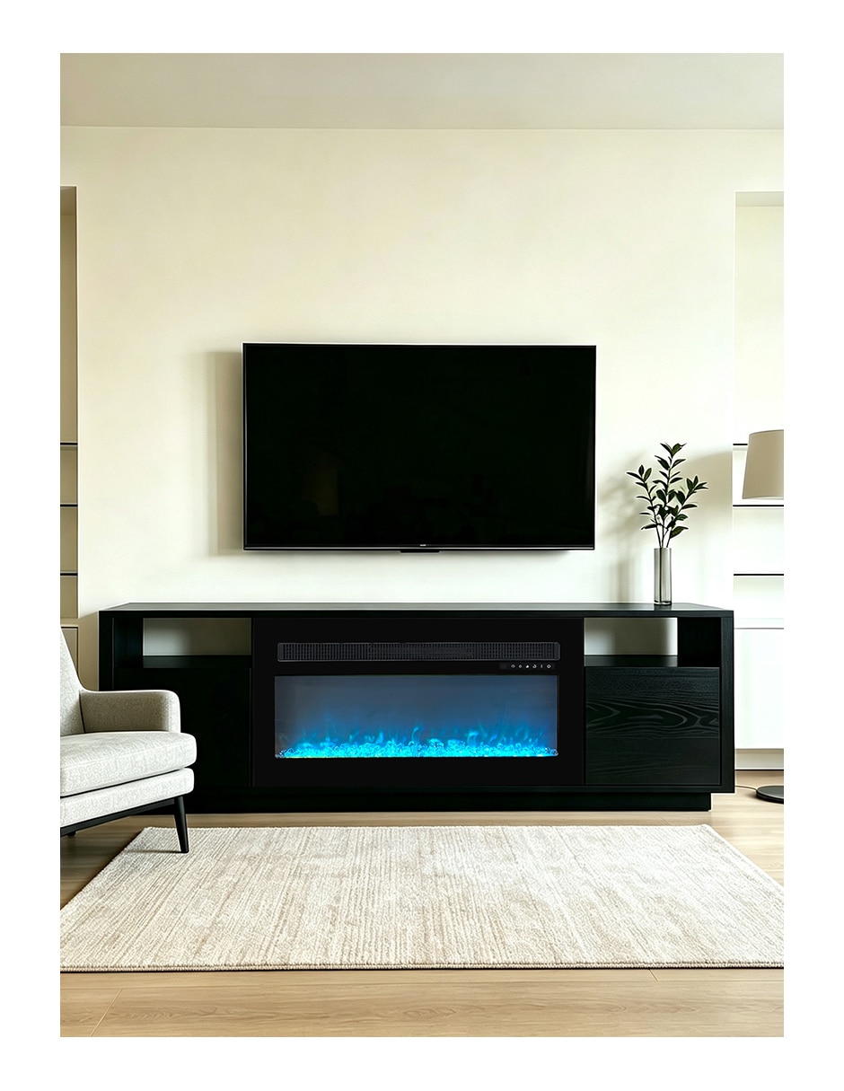 Chimenea eléctrica empotrable de mdf 11