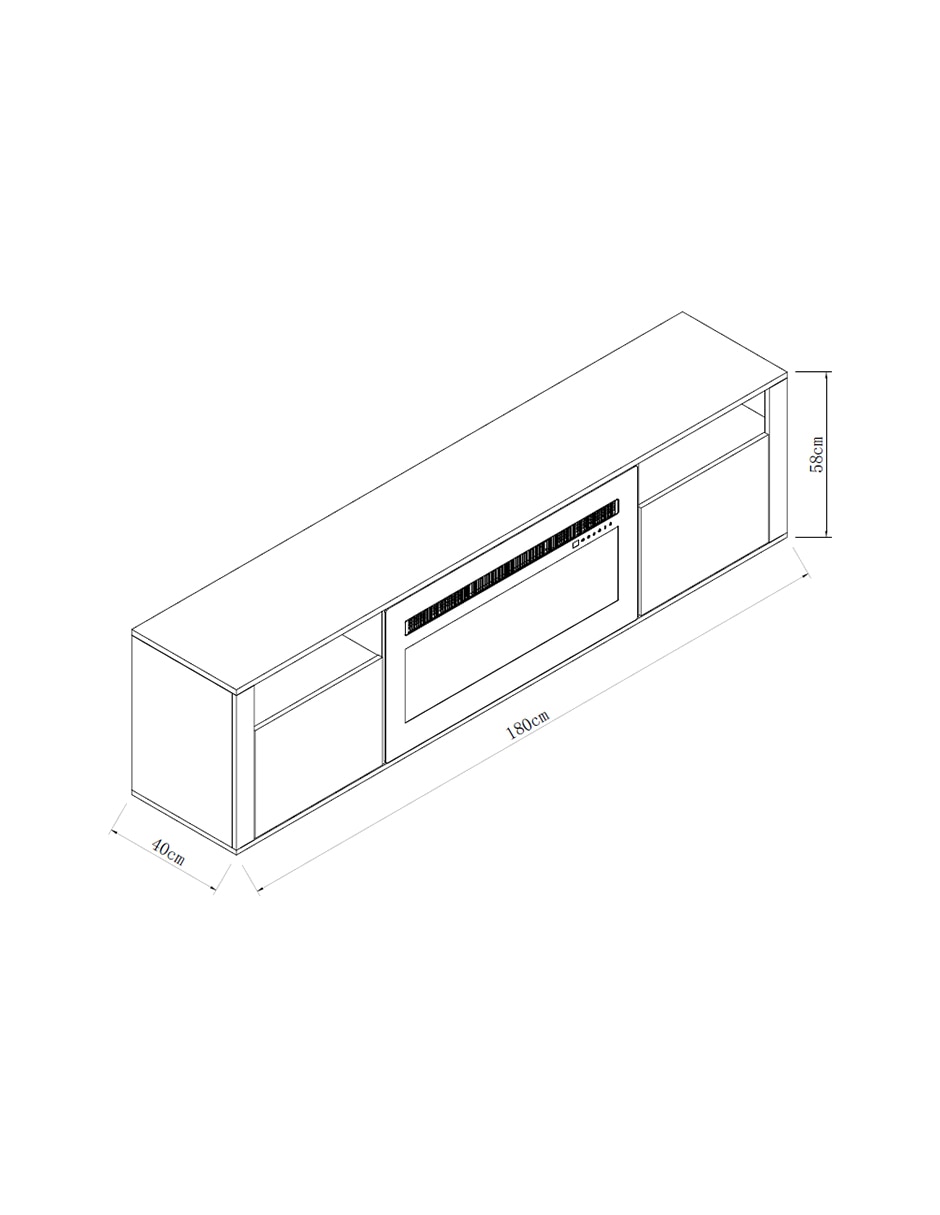 Chimenea eléctrica empotrable de mdf 16