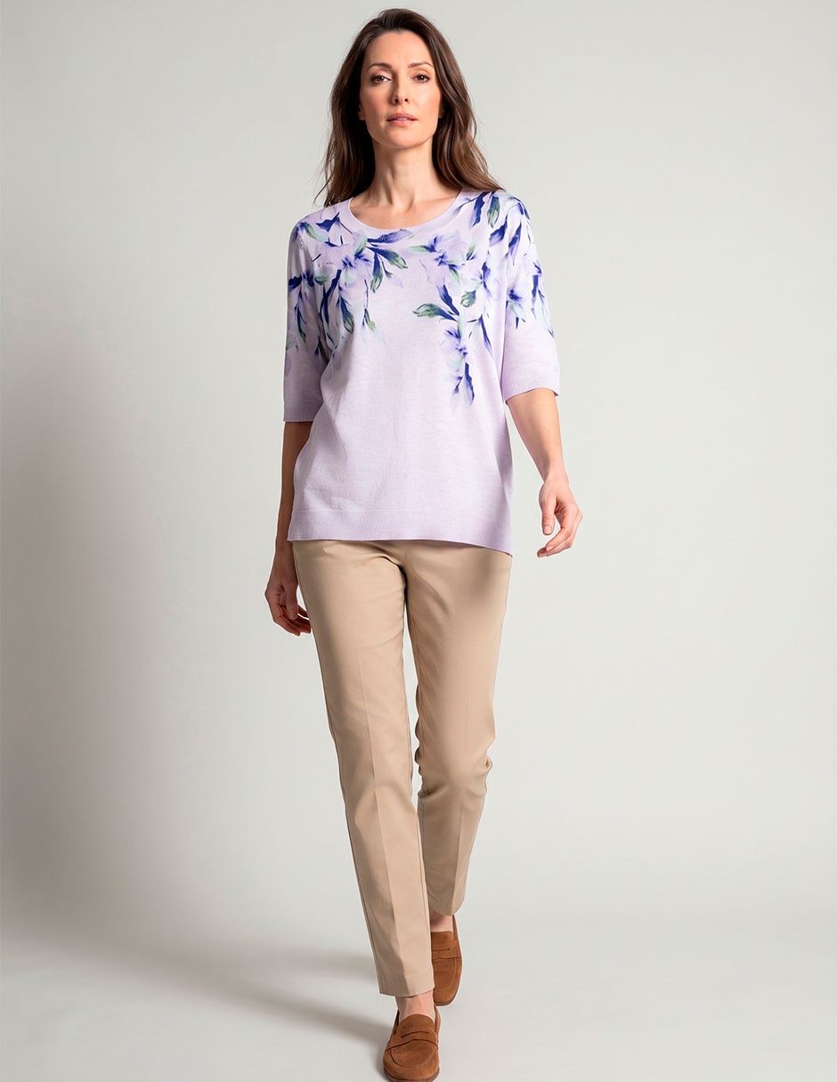 Suéter cuello redondo para mujer