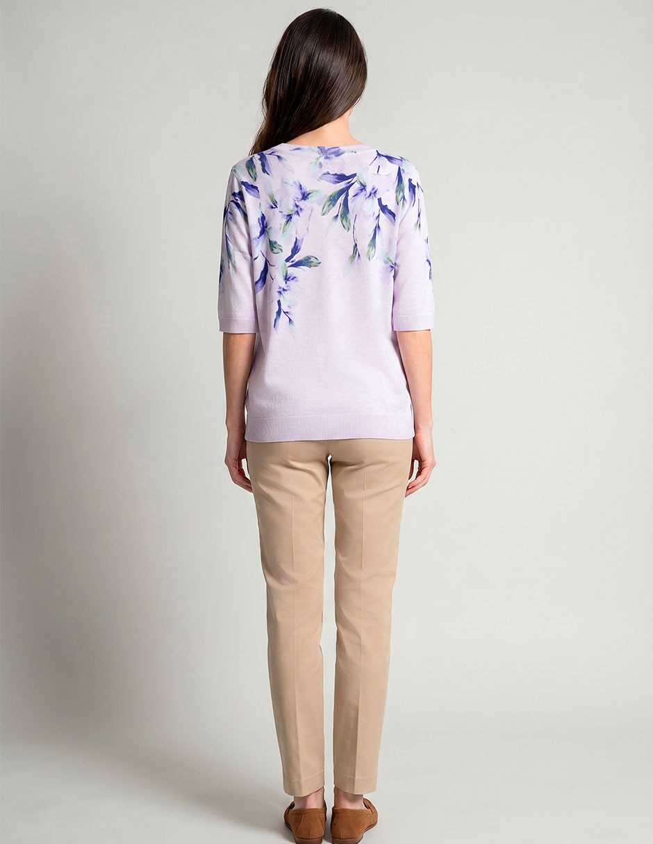 Suéter cuello redondo para mujer 2