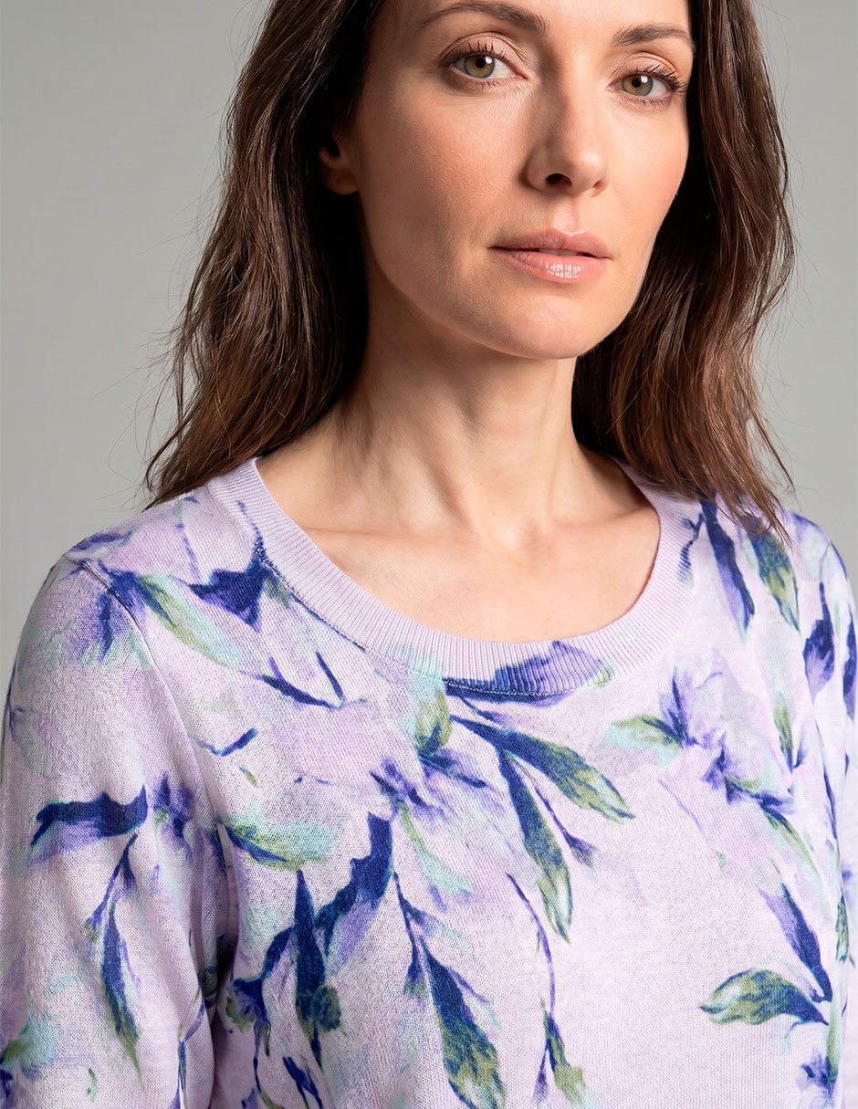 Suéter cuello redondo para mujer 4