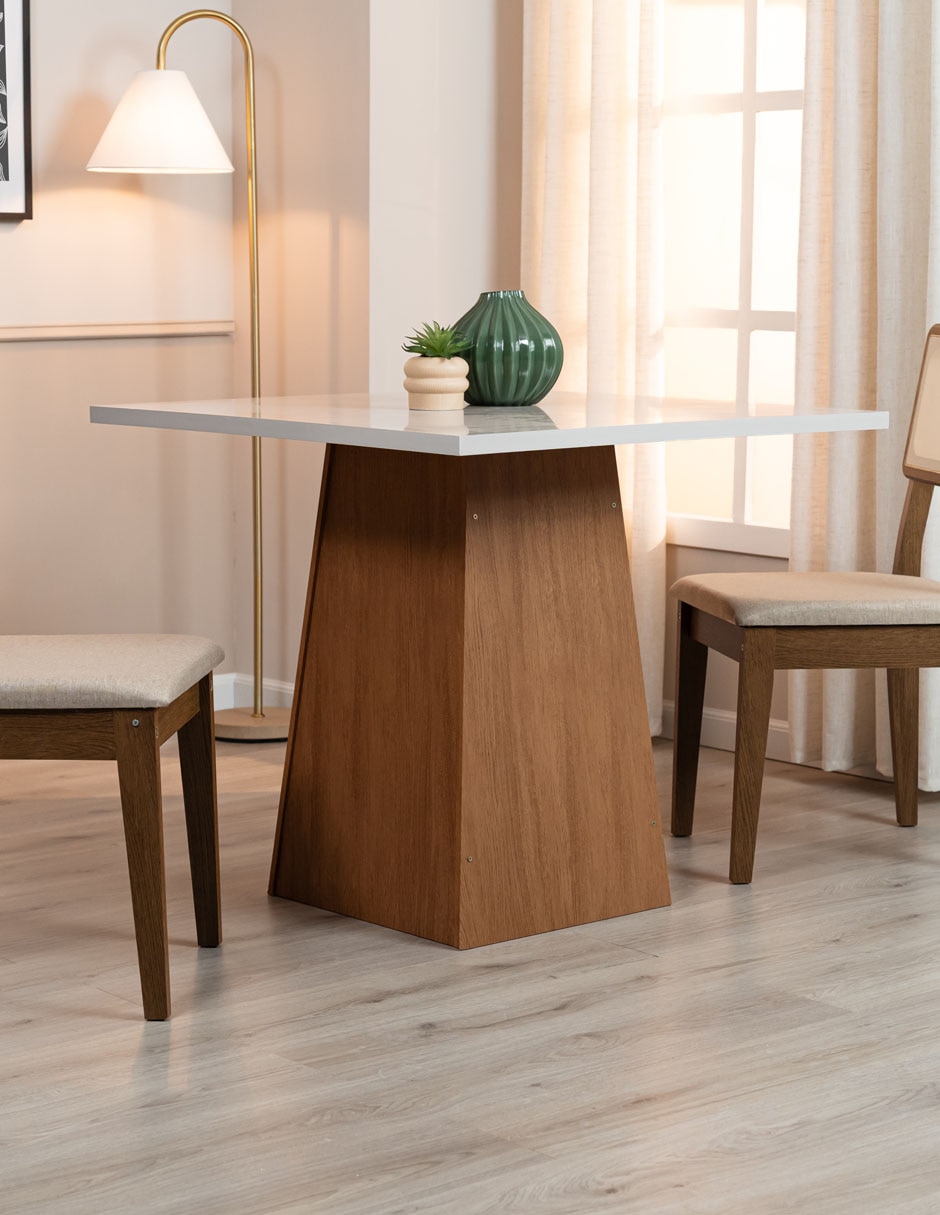 Mesa de comedor armable de madera 4