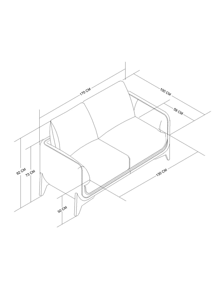 Love seat Aleno 2