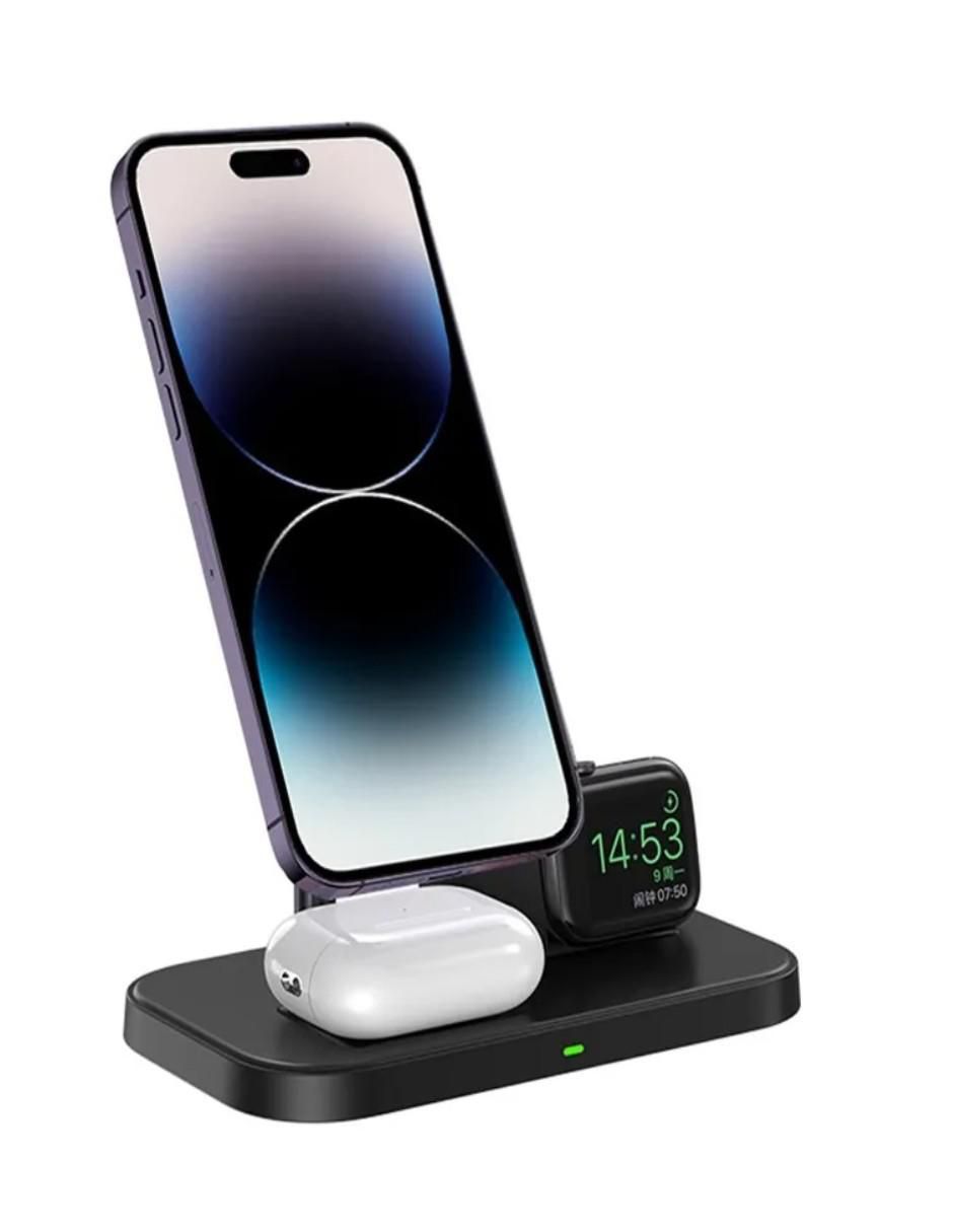 Estación de carga 3 en 1 de 5 w usb tipo c