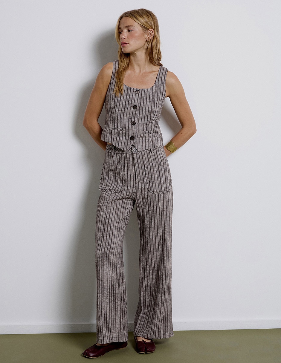 Pantalón acampanado Renatta&Go baggy para mujer