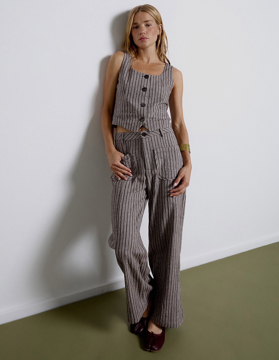 Pantalón acampanado Renatta&Go baggy para mujer