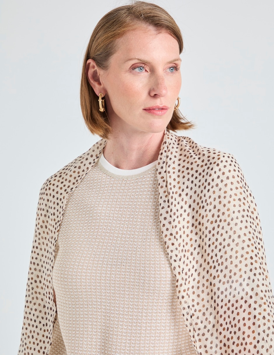 Pashmina Punt Roma Con Estampado Lunares Para Mujer