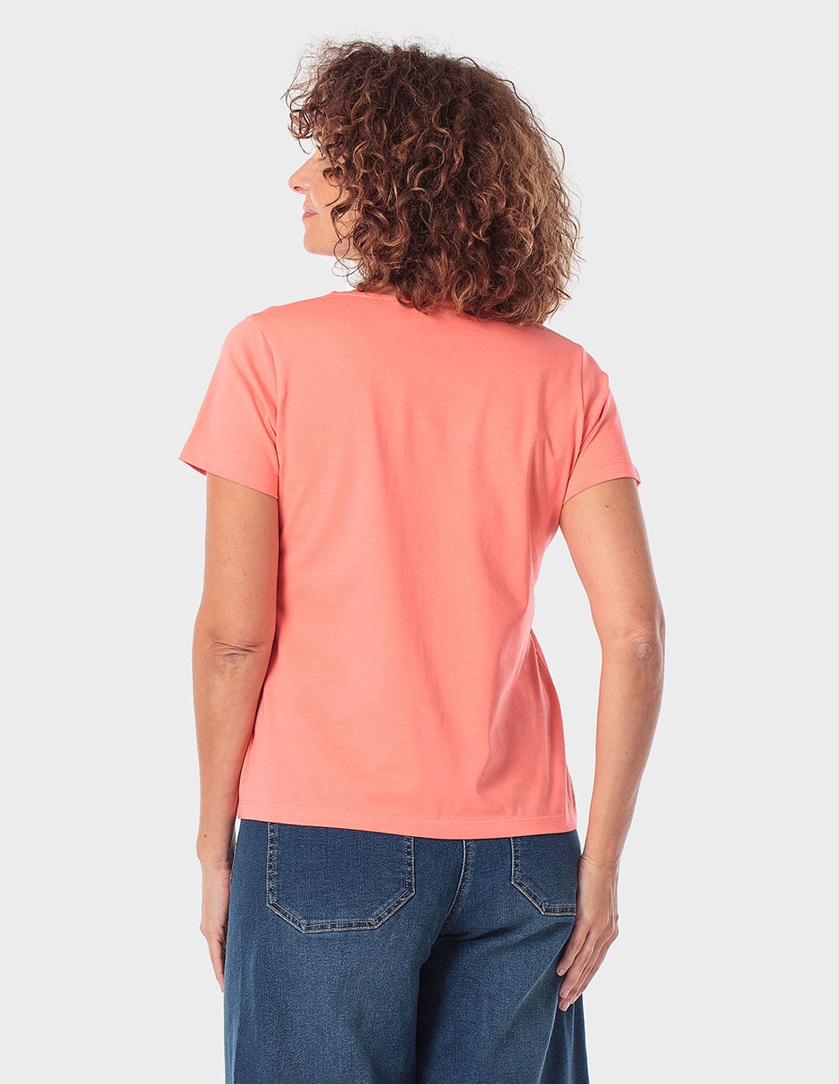 Playera manga corta cuello redondo mujer 4