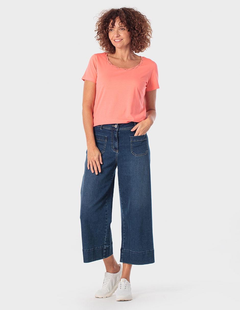 Playera manga corta cuello redondo mujer 3