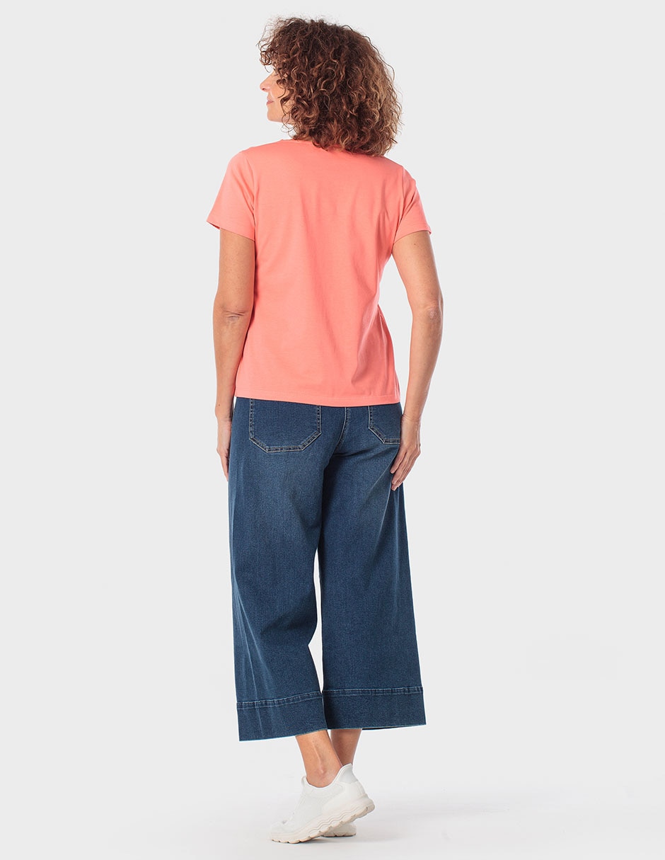 Playera manga corta cuello redondo mujer 2