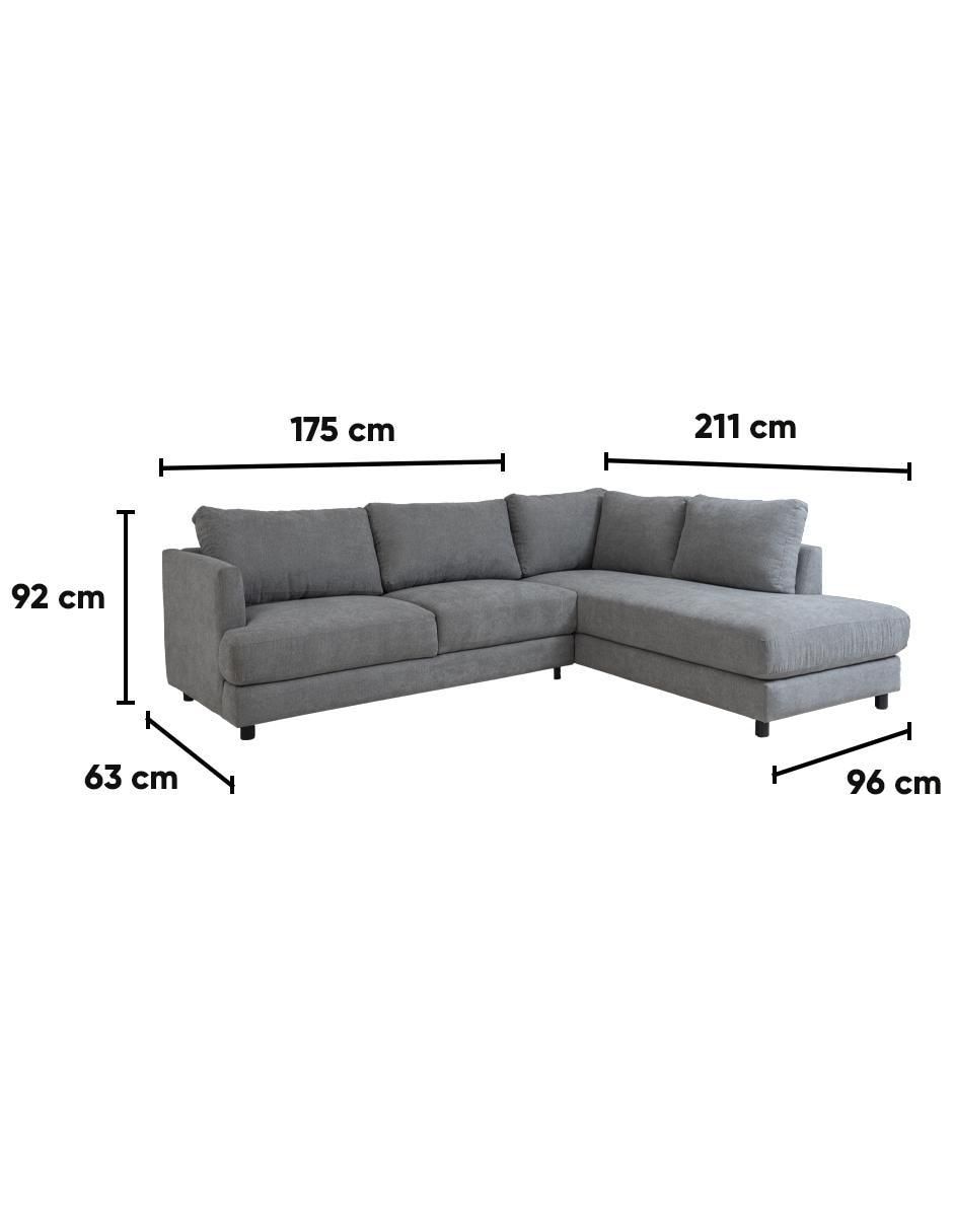 Chaise lounge dererecho Silicia Kessa de tela