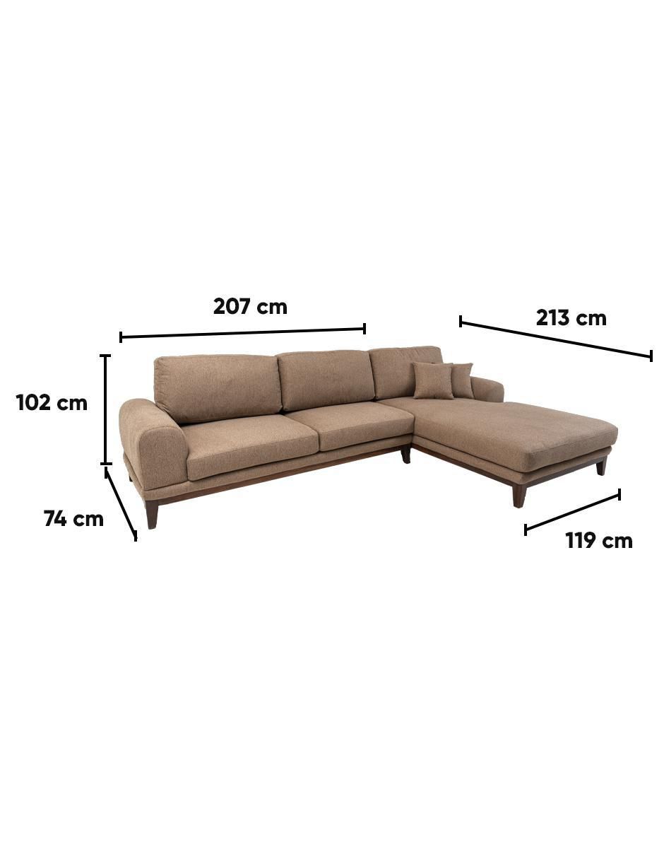 Chaise lounge dererecho Frida de tela 5