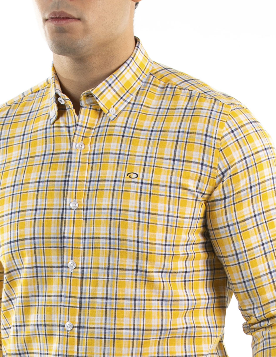 Camisa casual de manga larga para hombre 4