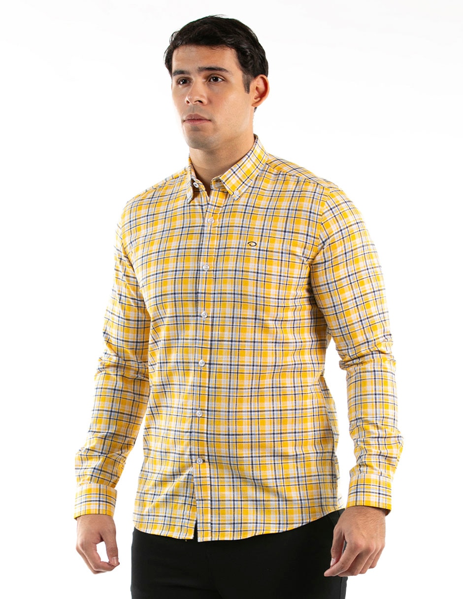 Camisa casual de manga larga para hombre
