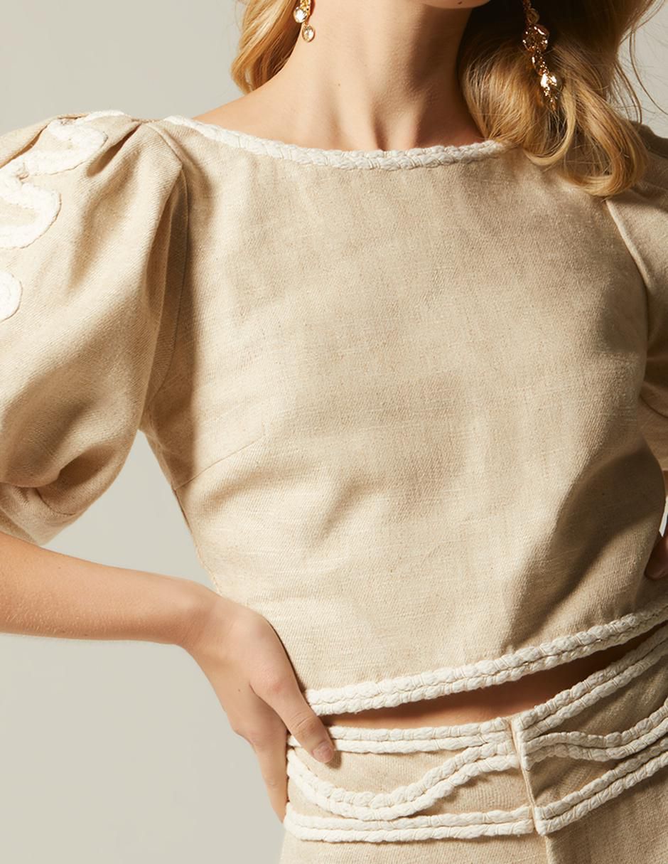 Top Studio F cuello redondo