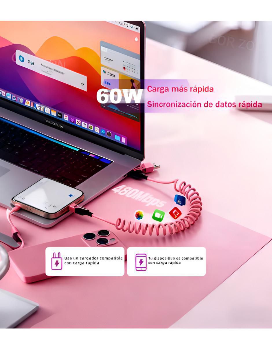 Cable USB Lightning, micro usb y tipo C Xtellar a tipo usb c de 1.5 m