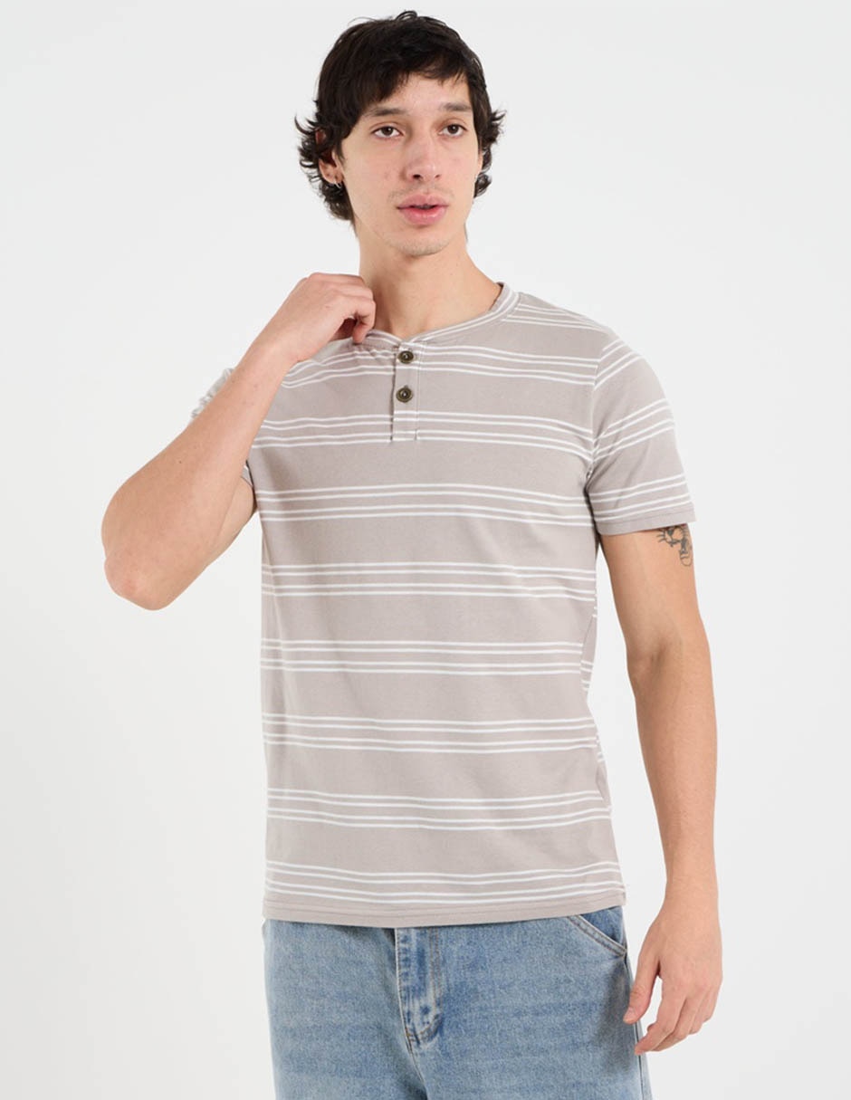 ninguno cuello henley para hombre