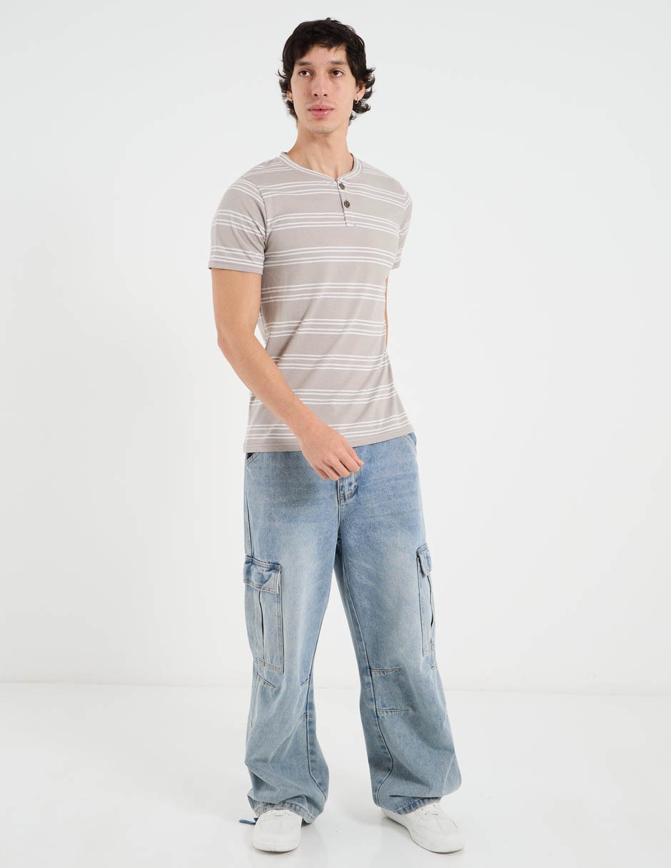 ninguno cuello henley para hombre 4