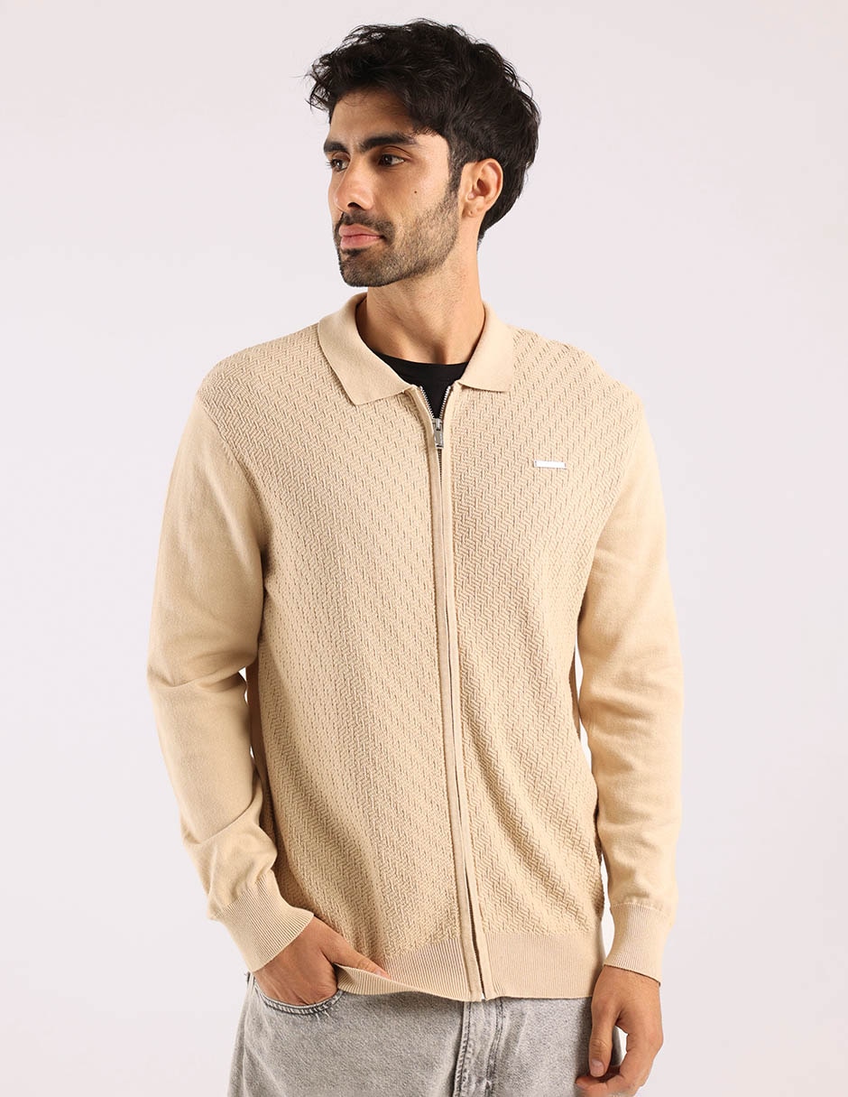 Suéter cuello con cierre para hombre 1