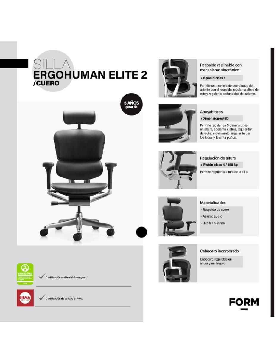 Silla de escritorio Ergonómica Con Cabecero de cuero 7