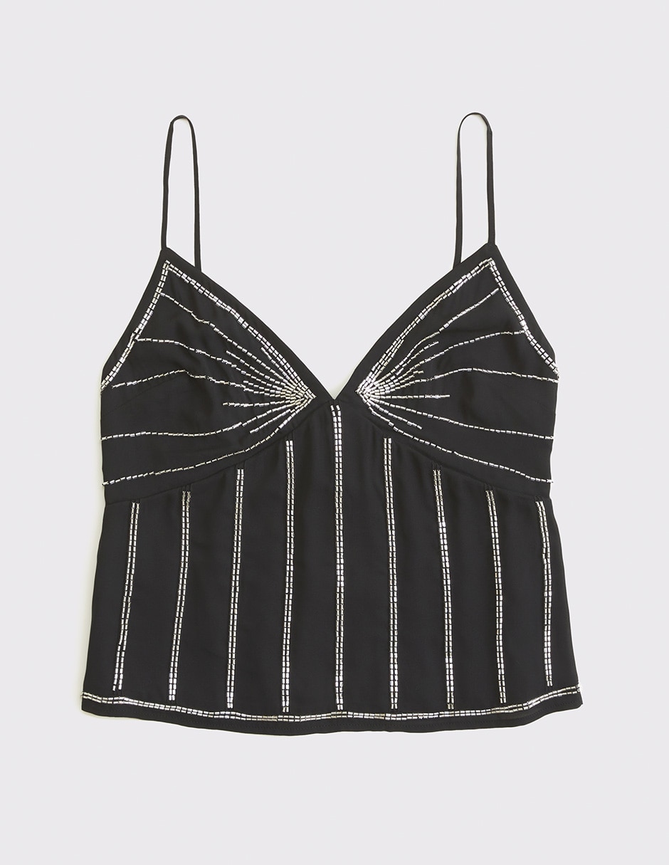 Top Abercrombie & escote v tirante ajustable 1