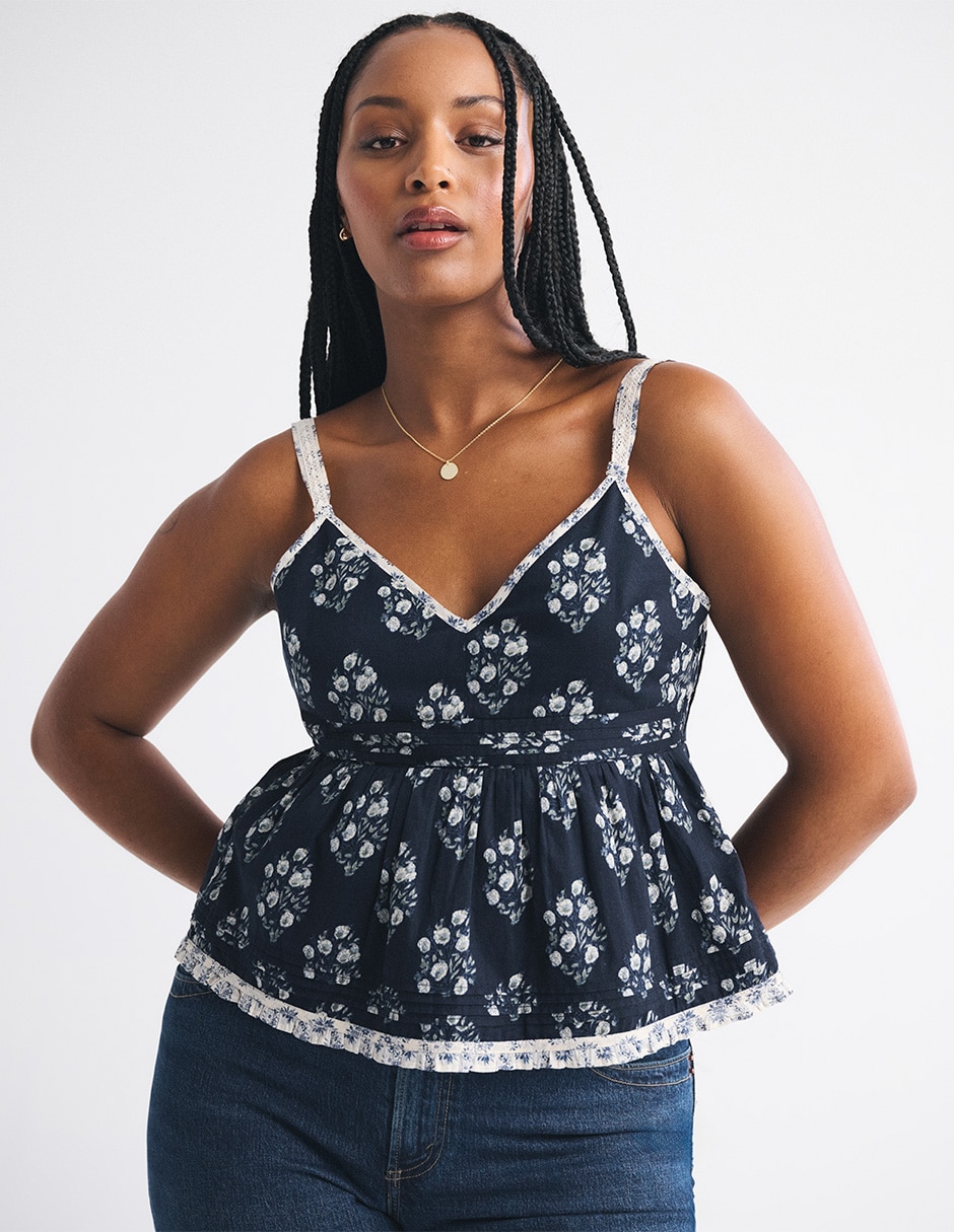 Top Abercrombie & cuello V escote V tirante ajustable Top Abercrombie & cuello V escote V tirante ajustable