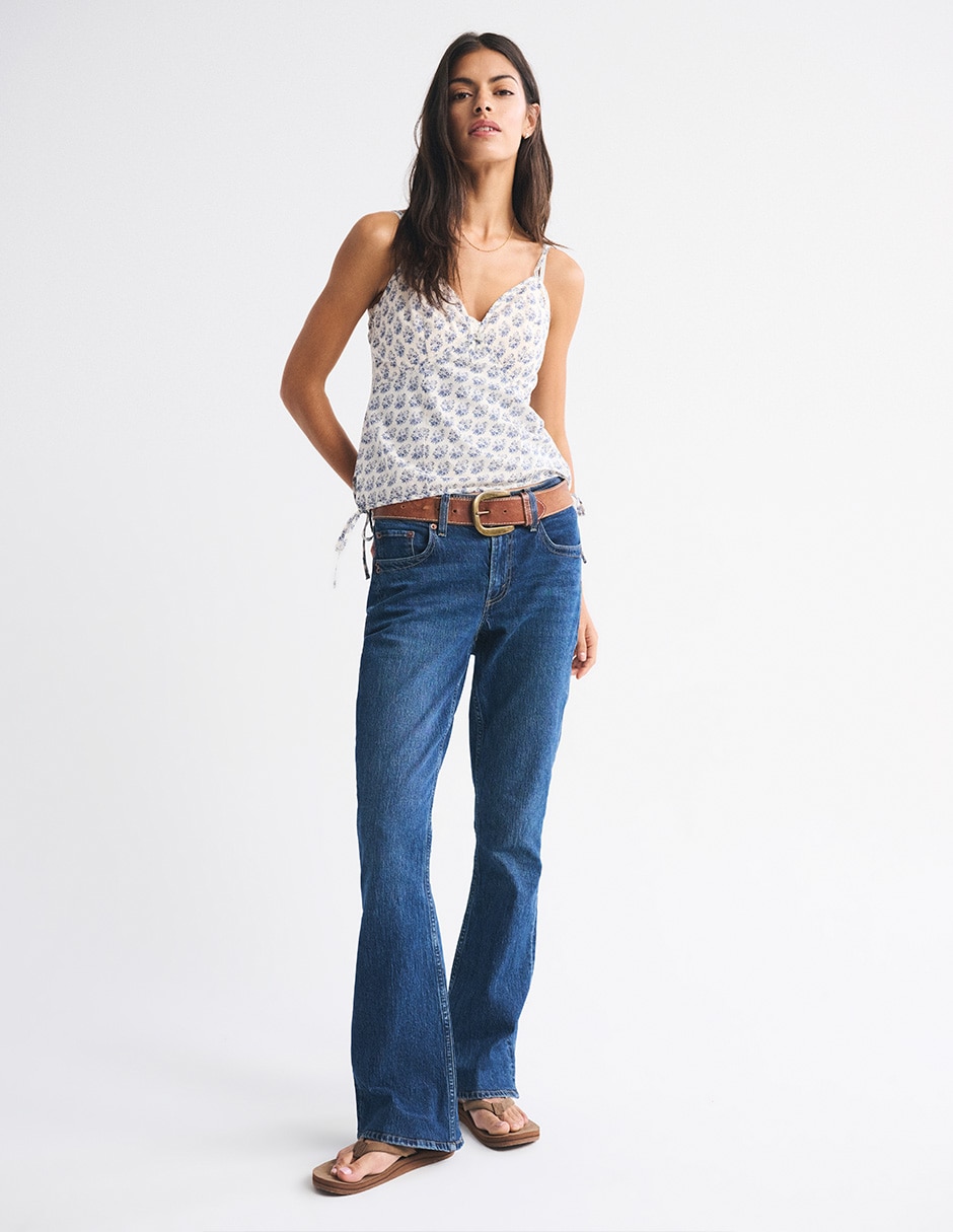 Top Abercrombie & cuello V escote V tirante ajustable 4
